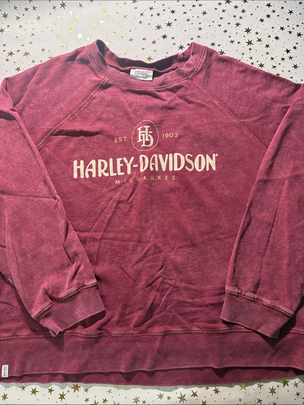 Harley-Davidson Vintage Maroon Crewneck Sweatshirt
